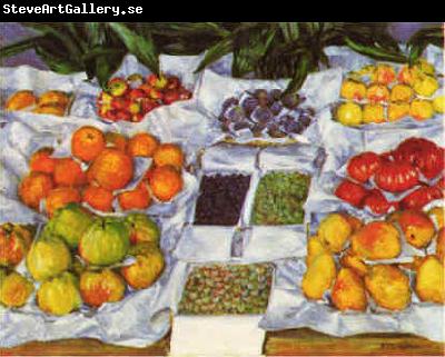 Gustave Caillebotte Fruit Displayed on a Stand